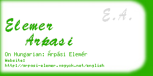 elemer arpasi business card
